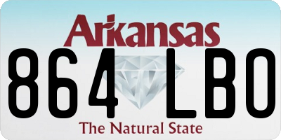 AR license plate 864LBO