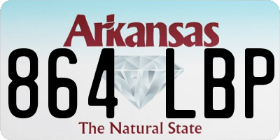 AR license plate 864LBP