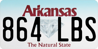 AR license plate 864LBS