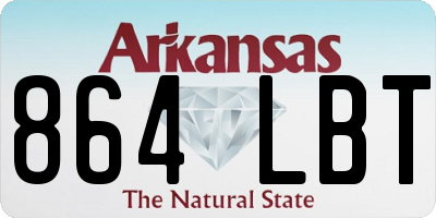 AR license plate 864LBT