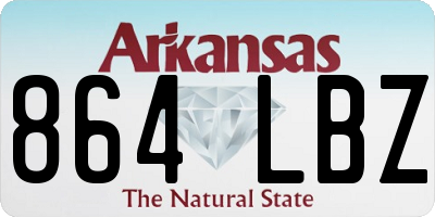 AR license plate 864LBZ