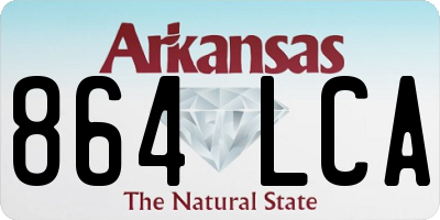 AR license plate 864LCA