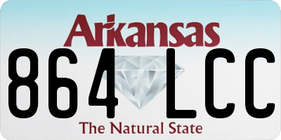 AR license plate 864LCC