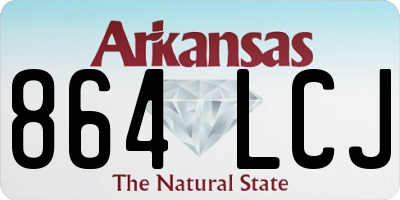 AR license plate 864LCJ