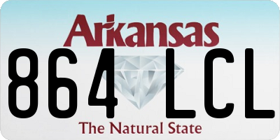 AR license plate 864LCL