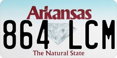 AR license plate 864LCM