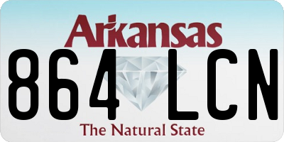 AR license plate 864LCN