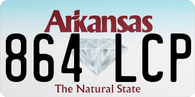 AR license plate 864LCP
