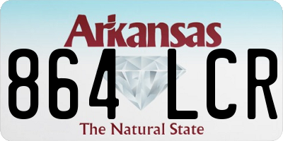 AR license plate 864LCR