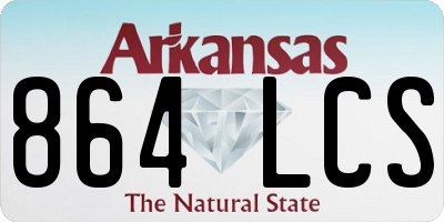 AR license plate 864LCS