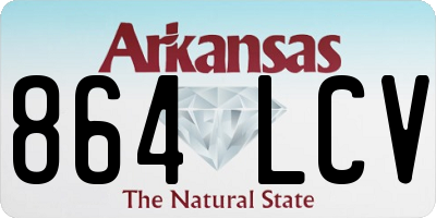 AR license plate 864LCV
