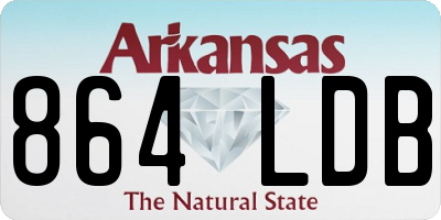 AR license plate 864LDB