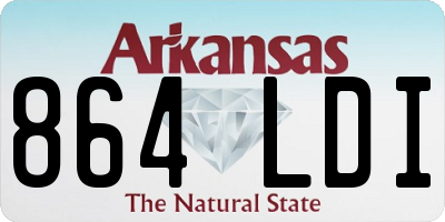 AR license plate 864LDI