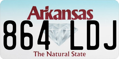 AR license plate 864LDJ