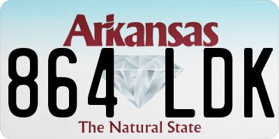 AR license plate 864LDK