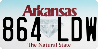 AR license plate 864LDW