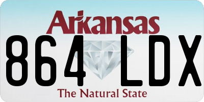 AR license plate 864LDX