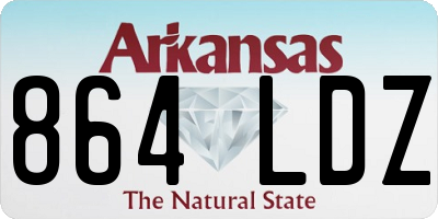 AR license plate 864LDZ