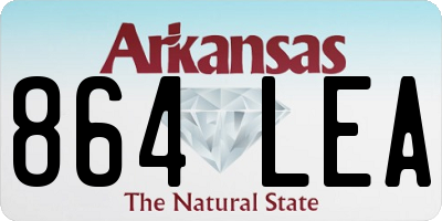 AR license plate 864LEA