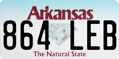AR license plate 864LEB