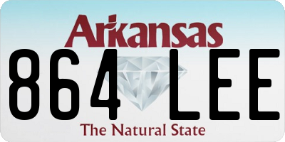 AR license plate 864LEE