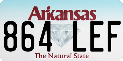 AR license plate 864LEF