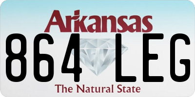 AR license plate 864LEG