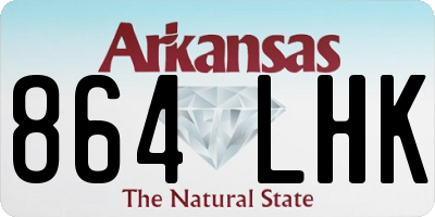 AR license plate 864LHK
