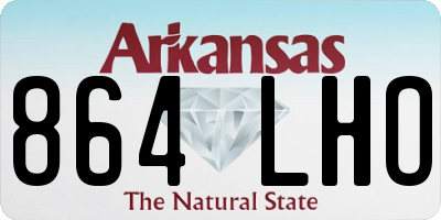 AR license plate 864LHO