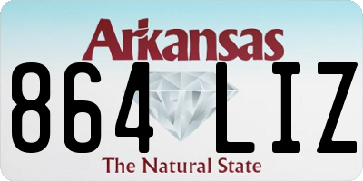 AR license plate 864LIZ
