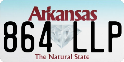 AR license plate 864LLP
