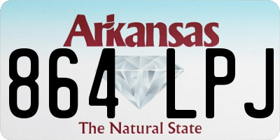 AR license plate 864LPJ