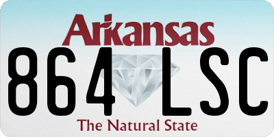 AR license plate 864LSC