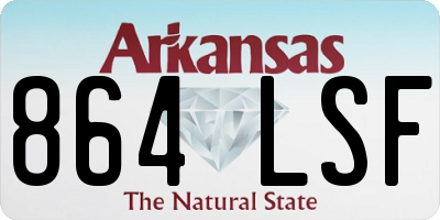 AR license plate 864LSF