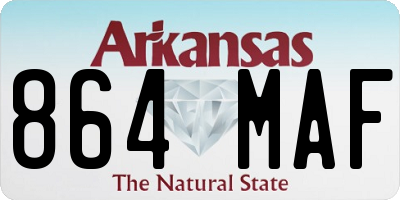 AR license plate 864MAF