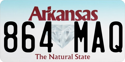 AR license plate 864MAQ