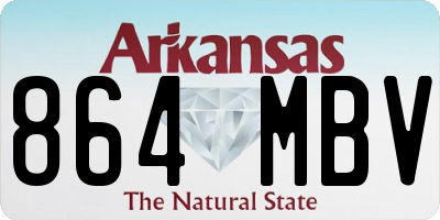 AR license plate 864MBV