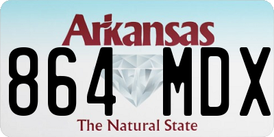 AR license plate 864MDX