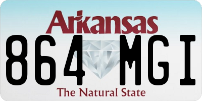 AR license plate 864MGI