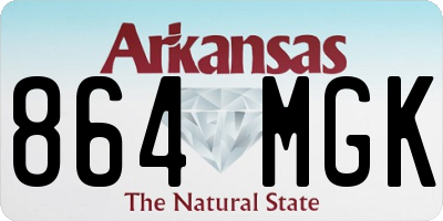 AR license plate 864MGK