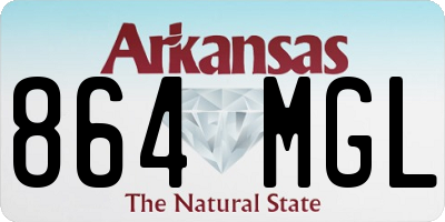 AR license plate 864MGL