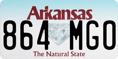 AR license plate 864MGO