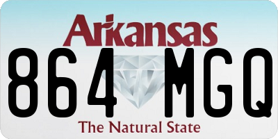 AR license plate 864MGQ