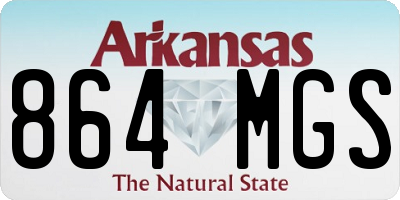 AR license plate 864MGS