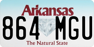 AR license plate 864MGU