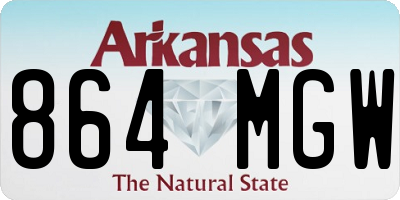 AR license plate 864MGW