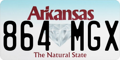 AR license plate 864MGX