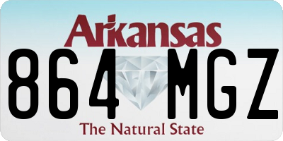 AR license plate 864MGZ