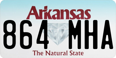 AR license plate 864MHA