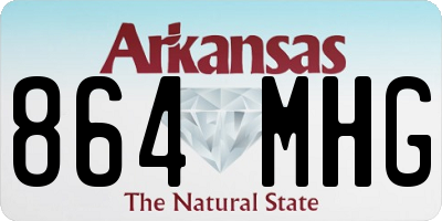 AR license plate 864MHG